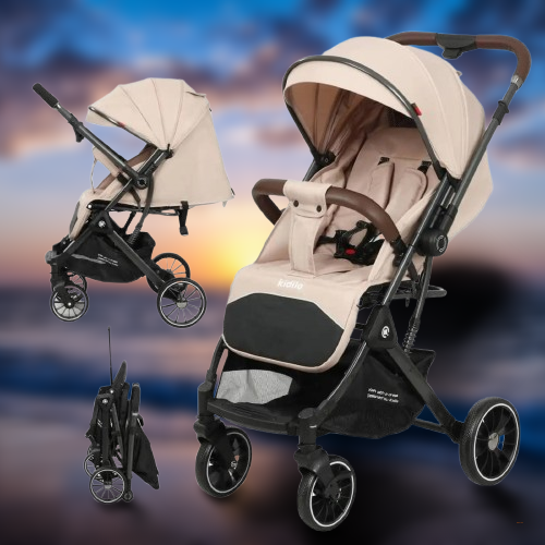 Детская прогулочная коляска Kidilo K535-1, бежевый