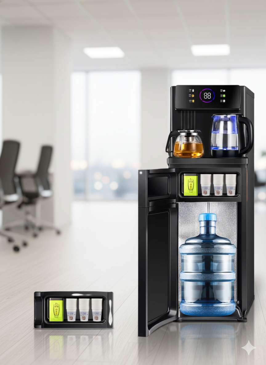 Кулер для воды, чайный бар-машина премиум-качества, чёрный