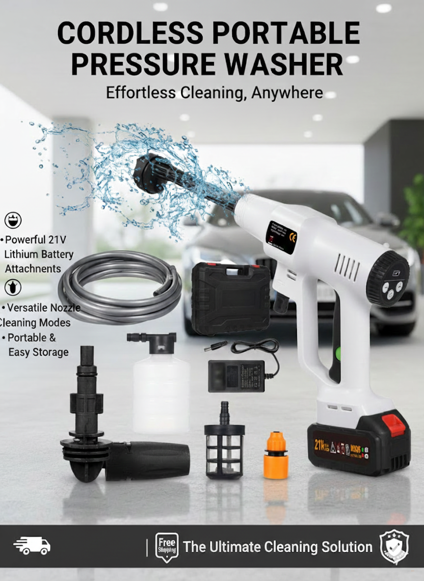 Мойка высокого давления, мини мойка, беспроводной автомойщик