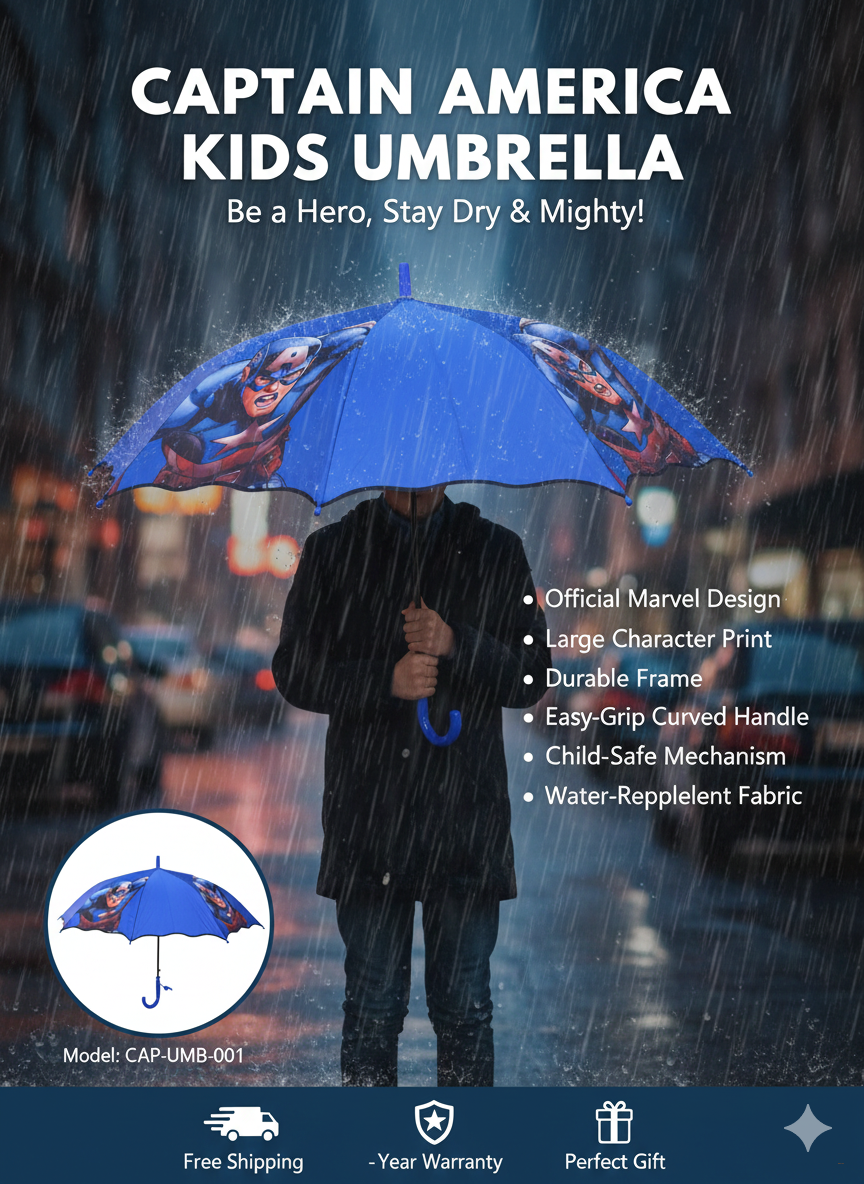 Зонтик Капитан Америка для мальчиков