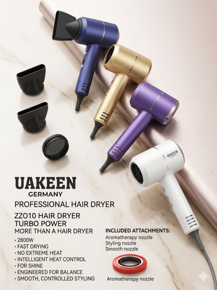 Профессиональный фен UAKEEN ZZ010 (2800 Вт)