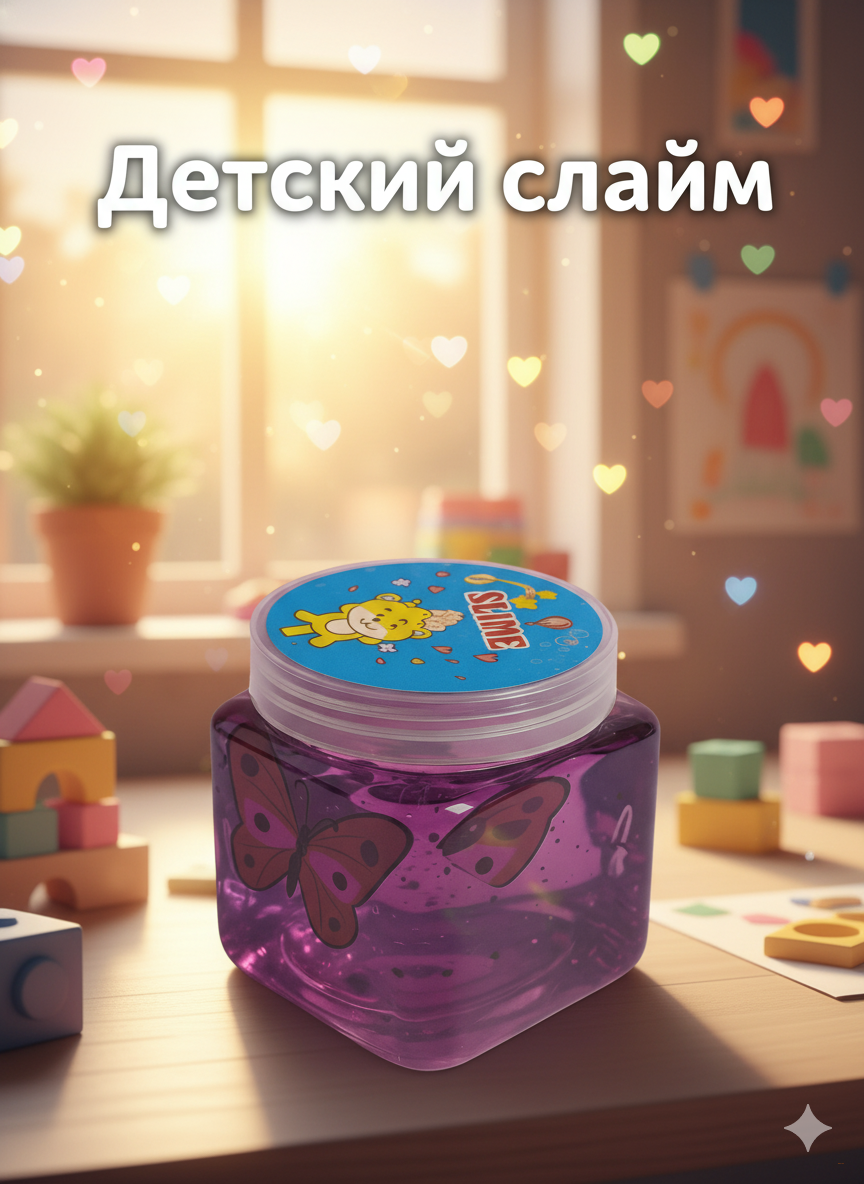 Детский слайм, антистресс, игрушка Crystal mud