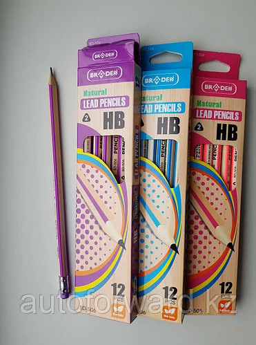 Ч/г карандаш, Yalong HB, цветное дерево, c ластиком