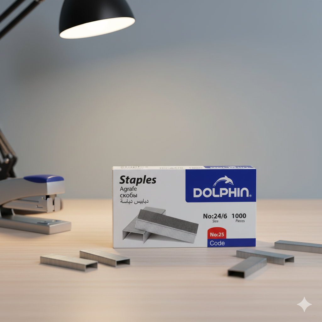 Скобы для степлера №24/6 DOLPHIN стальные,