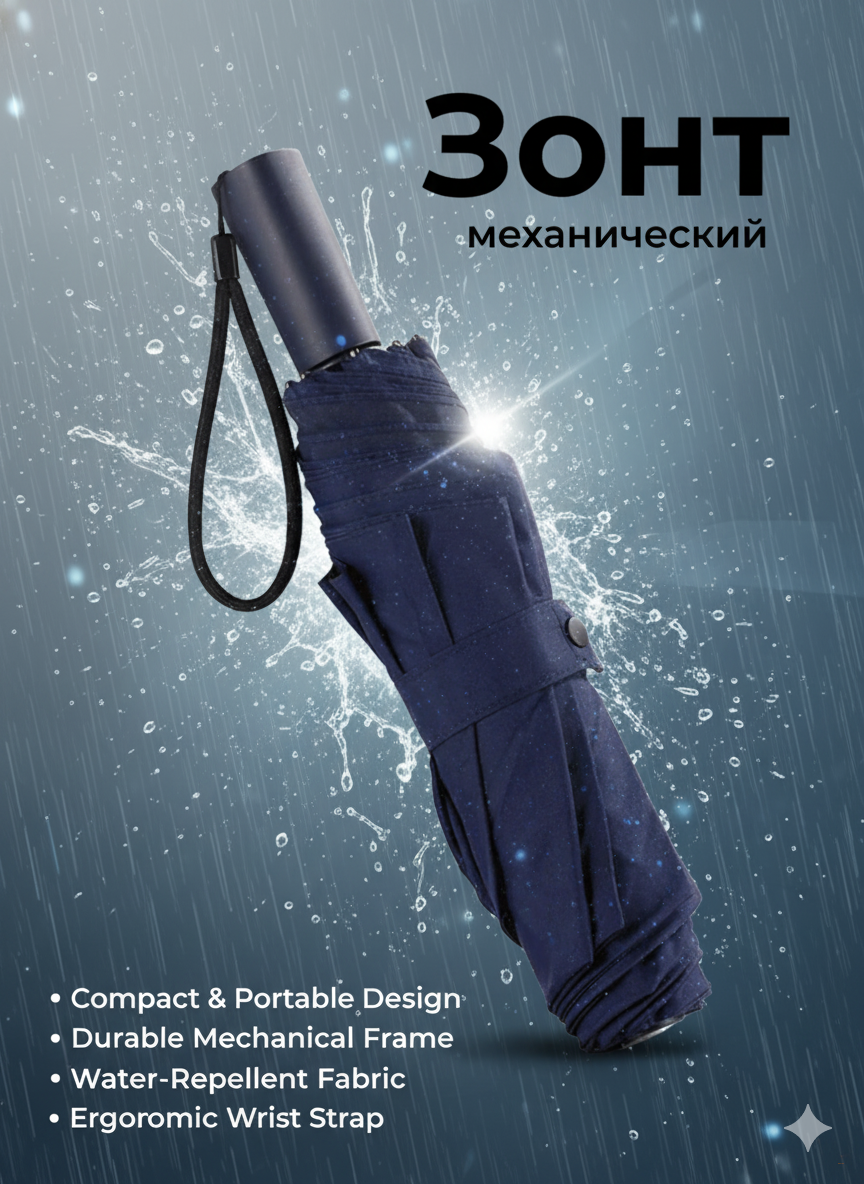 Зонт для двоих, Обратное сложение, ультрамариновый