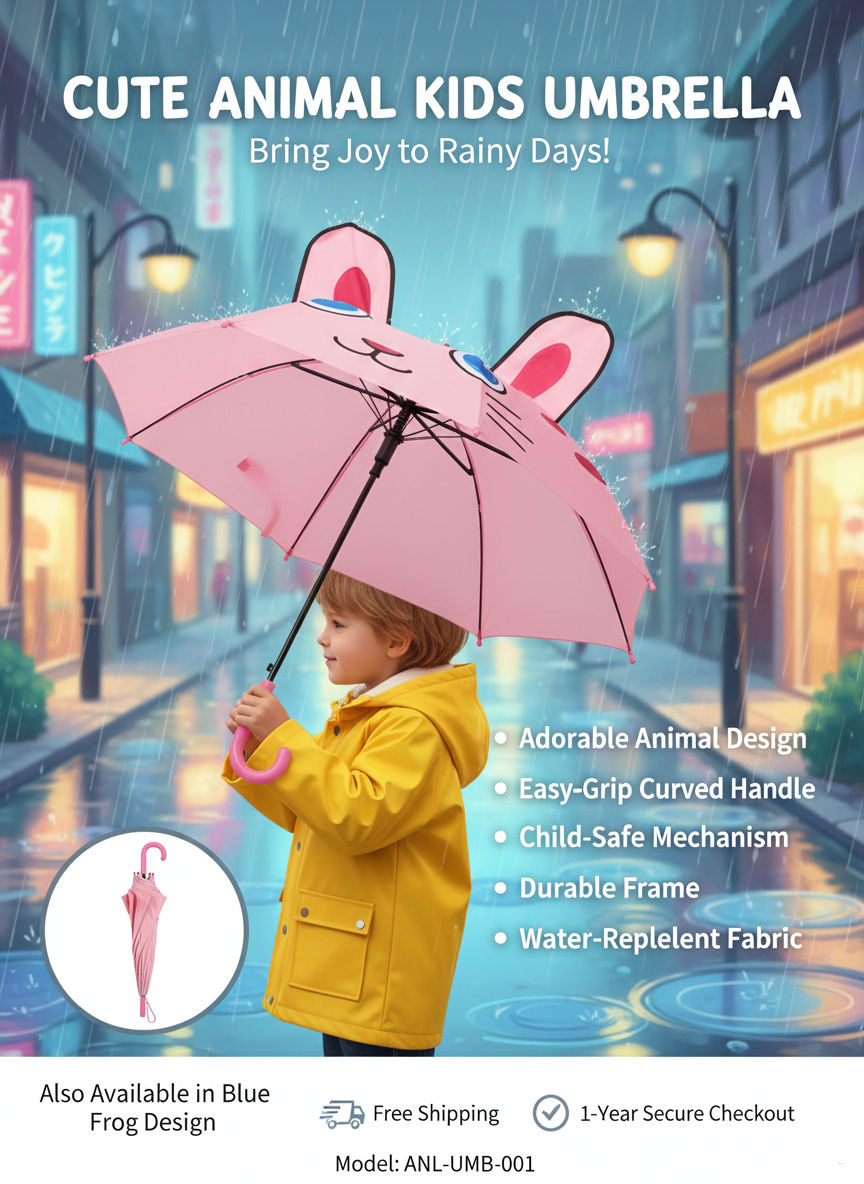 Зонтик для девочек и для мальчиков, детский от 2 лет